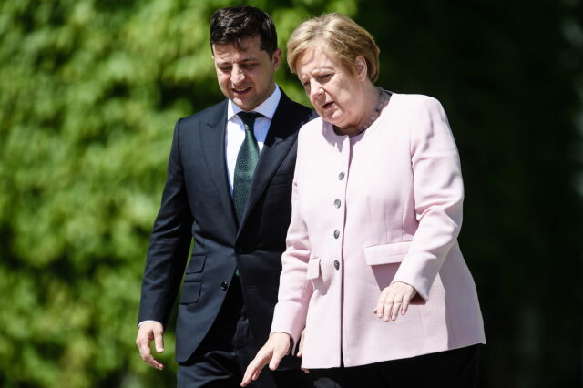 Зеленский и Меркель
