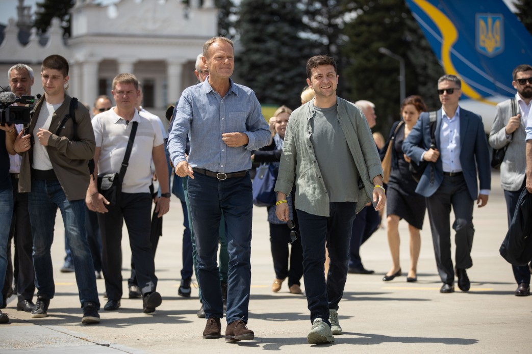 Владимир Зеленский и Дональд Туск на Донбассе, Фото: Администрация Президента