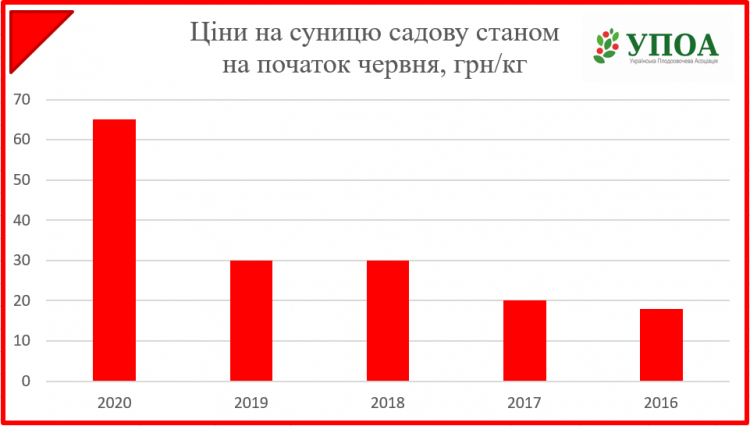 В Украине - рекордные цены на землянику за последние пять лет