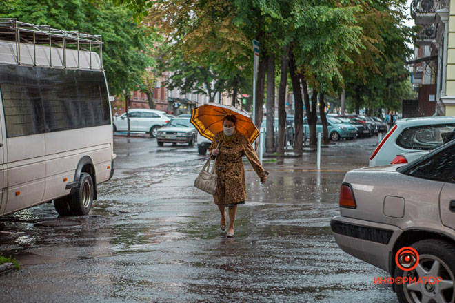 Сильный дождь с градом вызвал подтопления в Днепре