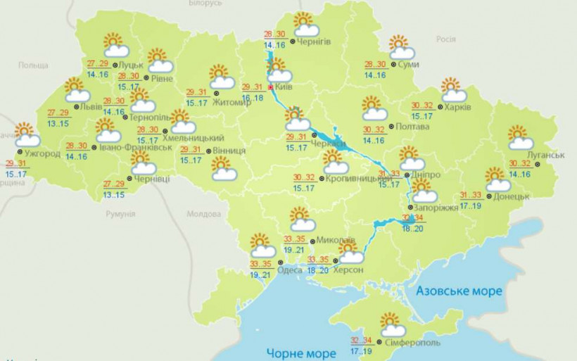 Украинцев предупредили о рекордной жаре 