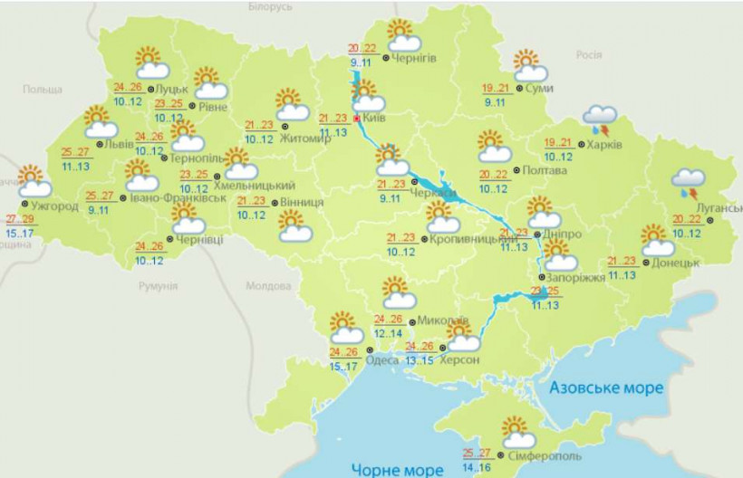 Погода на 14 августа: что ждет украинцев 