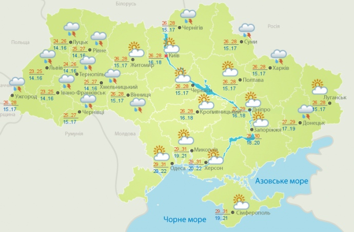 Погода на выходные: что ждет украинцев 8-9 августа 