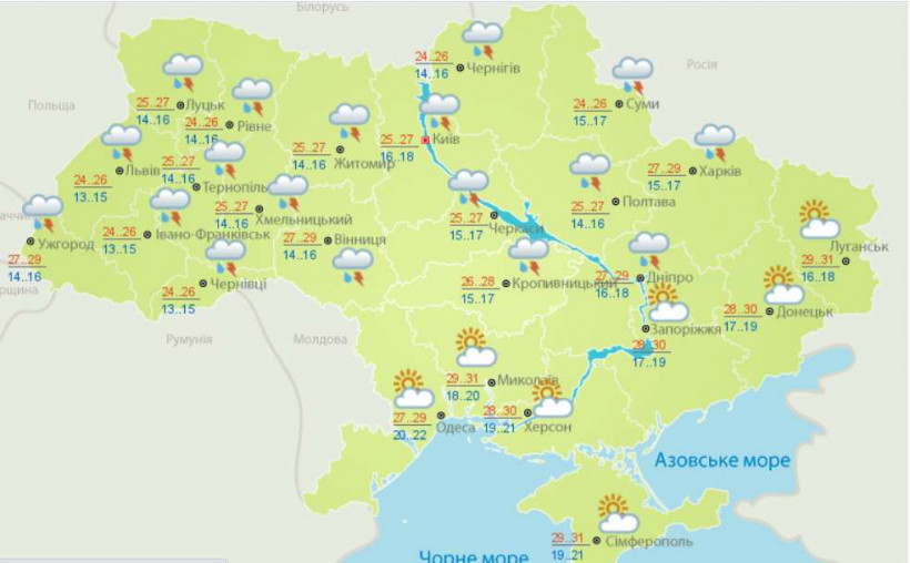 Погода на 11 августа: Украина попадет в дождевой "плен"