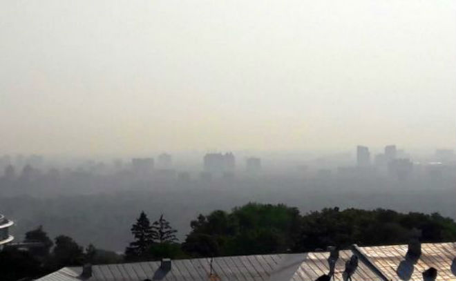 В Киеве зафиксировали загрязнение воздуха 
