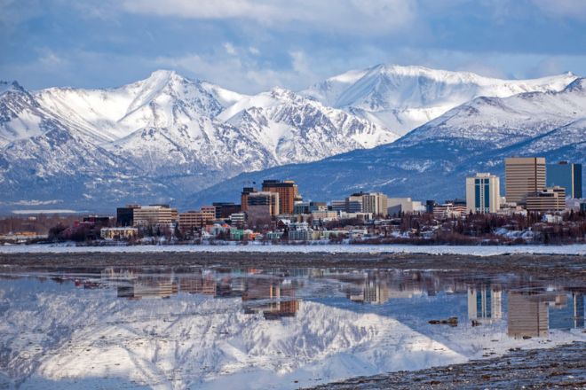 На Аляске температура поднялась почти до +20 °С и пошел дождь