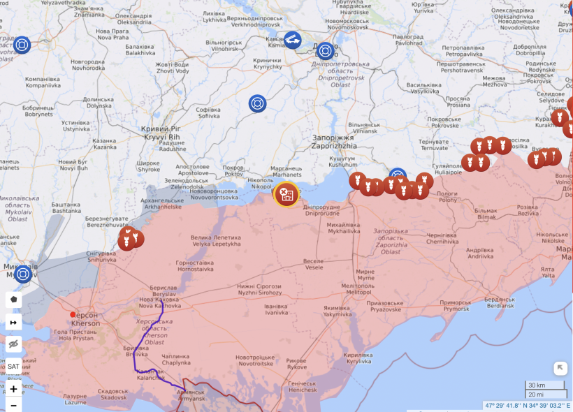 Ситуація на фронтах 7 серпня: карта бойових дій
