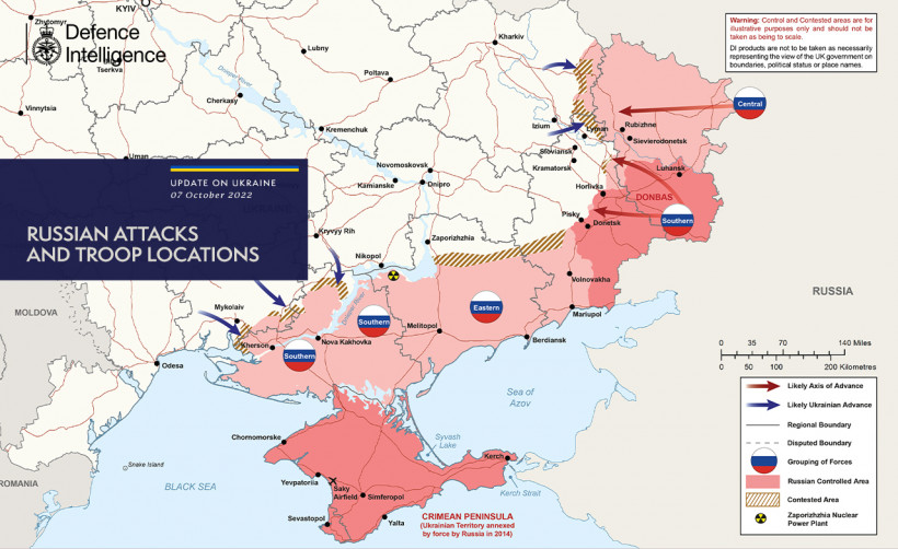 Що відбувається на фронті: актуальна карта бойових дій від британської розвідки