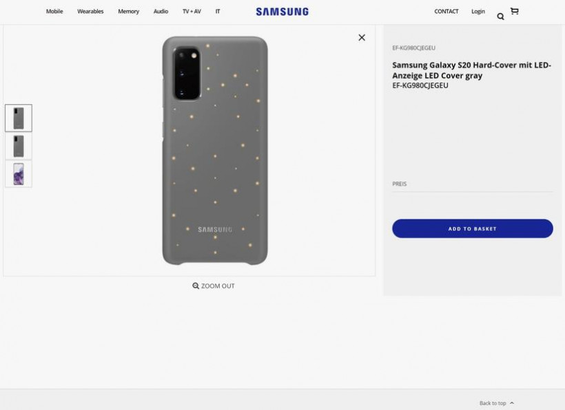 На сайте Samsung по ошибке показали новый смартфон Galaxy S20 (ФОТО)